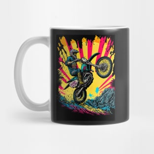 Dirt Bike Comic Book Style Mug